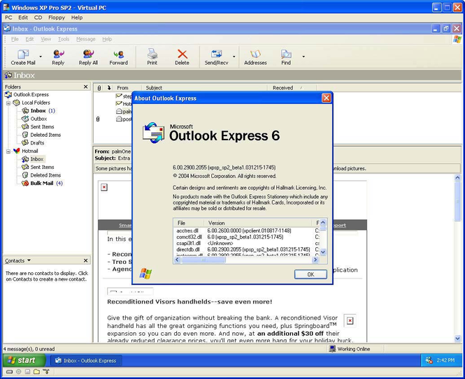 the right setting for outlook express on mac for 2010